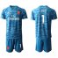 Arsenal #1 Leno Light Blue Goalkeeper Soccer Club Jersey