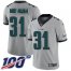 Nike Philadelphia Eagles #31 Nickell Robey-Coleman Silver Youth Stitched NFL Limited Inverted Legend 100th Season Jersey