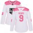 Adidas Los Angeles Kings #9 Adrian Kempe White/Pink Authentic Fashion Womens Stitched NHL Jersey