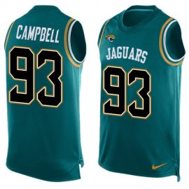 Nike Jacksonville Jaguars #93 Calais Campbell Teal Green Alternate Mens Stitched NFL Limited Tank Top Jersey