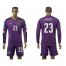 Austria #23 Soares Purple Goalkeeper Long Sleeves Soccer Country Jersey