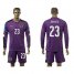 Austria #23 Soares Purple Goalkeeper Long Sleeves Soccer Country Jersey
