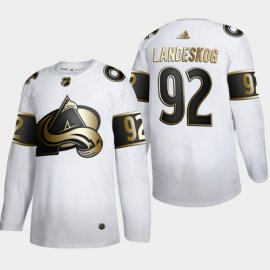 Colorado Avalanche #92 Gabriel Landeskog Mens Adidas White Golden Edition Limited Stitched NHL Jersey