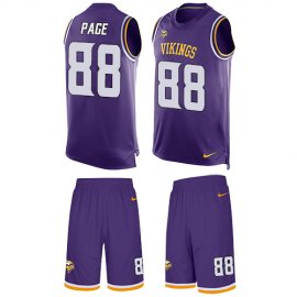 Nike Minnesota Vikings #88 Alan Page Purple Team Color Mens Stitched NFL Limited Tank Top Suit Jersey