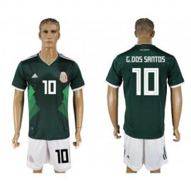 Mexico #10 G. DOS SANTOS Home 2018 FIFA World Cup Soccer Jersey
