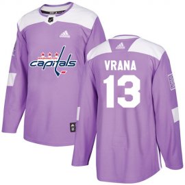 Adidas Washington Capitals #13 Jakub Vrana Purple Authentic Fights Cancer Stitched NHL Jersey