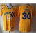Warriors #30 Stephen Curry Gold Alternate The Finals Patch Stitched NBA Jersey