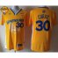 Warriors #30 Stephen Curry Gold Alternate The Finals Patch Stitched NBA Jersey