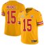 Nike Kansas City Chiefs #15 Patrick Mahomes Gold Youth Super Bowl LV Bound Stitched NFL Limited Inverted Legend Jersey