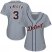 Detroit Tigers #3 Ian Kinsler Grey Road Womens Stitched MLB Jersey