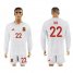 Spain #22 Isco White Away Long Sleeves Soccer Country Jersey