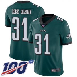 Nike Philadelphia Eagles #31 Nickell Robey-Coleman Green Team Color Mens Stitched NFL 100th Season Vapor Untouchable Limited Jersey