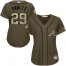 Atlanta Braves #29 John Smoltz Green Salute to Service Womens Stitched MLB Jersey