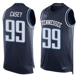 Nike Tennessee Titans #99 Jurrell Casey Navy Blue Team Color Mens Stitched NFL Limited Tank Top Jersey