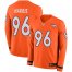 Nike Denver Broncos #96 Shelby Harris Orange Team Color Mens Stitched NFL Limited Therma Long Sleeve Jersey