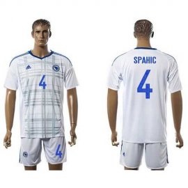Bosnia Herzegovina #4 Spahic Away Soccer Country Jersey