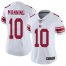 Nike New York Giants #10 Eli Manning White Womens Stitched NFL Vapor Untouchable Limited Jersey