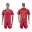 Roma #6 Strootman Red Home Soccer Club Jersey