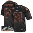 Nike Chicago Bears #34 Walter Payton Lights Out Black Mens Stitched NFL Elite Autographed Jersey