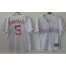 Colorado Rockies #5 Carlos Gonzalez White(Pink Strip) Womens Fashion Stitched MLB Jersey