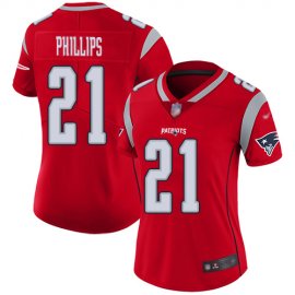 Nike New England Patriots #21 Adrian Phillips Red Womens Stitched NFL Limited Inverted Legend Jersey