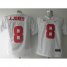 Alabama Crimson Tide 8 Julio Jones White NCAA Jerseys