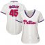 Philadelphia Phillies #45 Tug McGraw Cream Alternate Womens Stitched MLB Jersey
