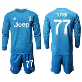 Juventus #77 Buffon Third Long Sleeves Soccer Club Jersey