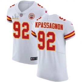 Nike Kansas City Chiefs #92 Tanoh Kpassagnon White Mens Super Bowl LV Bound Stitched NFL New Elite Jersey