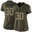 Nike Denver Broncos #30 Phillip Lindsay Green Womens Stitched NFL Limited 2015 Salute to Service Jersey