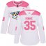 Adidas Nashville Predators #35 Pekka Rinne White/Pink Authentic Fashion Womens Stitched NHL Jersey