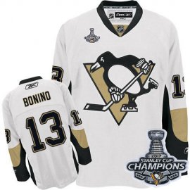 Pittsburgh Penguins #13 Nick Bonino White 2017 Stanley Cup Finals Champions Stitched NHL Jersey