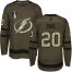 Adidas Tampa Bay Lightning #20 Nicholas Paul Green 2022 Stanley Cup Final Patch Salute to Service Stitched NHL Jersey Mens