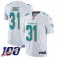 Nike Miami Dolphins #31 Byron Jones White Mens Stitched NFL 100th Season Vapor Untouchable Limited Jersey
