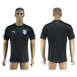 Italy Blank Black Goalkeeper Soccer Country Jersey