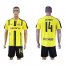 Dortmund #14 Leitner Home Soccer Club Jersey