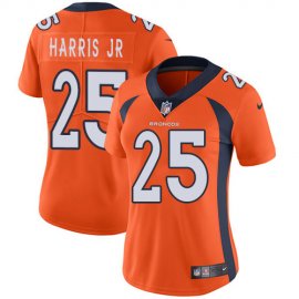 Nike Denver Broncos #25 Chris Harris Jr Orange Team Color Womens Stitched NFL Vapor Untouchable Limited Jersey