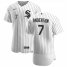 Chicago White Sox #7 Tim Anderson Mens Nike White Home 2020 Authentic Player MLB Jersey