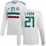 Mexico #21 C.Pena Away Long Sleeves Soccer Country Jersey