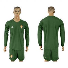 Belgium Blank Army Green Long Sleeves Goalkeeper Soccer Country Jersey