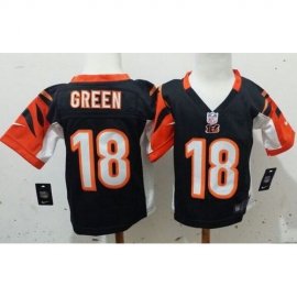Toddler Nike Cincinnati Bengals #18 A.J. Green Black Team Color Stitched NFL Elite Jersey