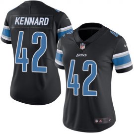 Nike Detroit Lions #42 Devon Kennard Black Womens Stitched NFL Limited Rush Jersey
