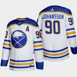 Buffalo Sabres #90 Marcus Johansson Mens Adidas 2020-21 Away Authentic Player Stitched NHL Jersey White