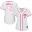 Philadelphia Phillies #45 Tug McGraw White/Pink Fashion Womens Stitched MLB Jersey