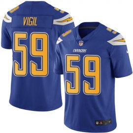 Nike Los Angeles Chargers #59 Nick Vigil Electric Blue Mens Stitched NFL Limited Rush Jersey