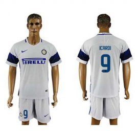 Inter Milan #9 Icardi White Away Soccer Club Jersey