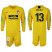 Atletico Madrid #13 Oblak Yellow Goalkeeper Long Sleeves Soccer Club Jersey