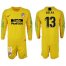 Atletico Madrid #13 Oblak Yellow Goalkeeper Long Sleeves Soccer Club Jersey