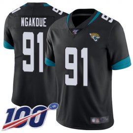Nike Jacksonville Jaguars #91 Yannick Ngakoue Black Team Color Mens Stitched NFL 100th Season Vapor Limited Jersey