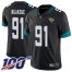 Nike Jacksonville Jaguars #91 Yannick Ngakoue Black Team Color Mens Stitched NFL 100th Season Vapor Limited Jersey